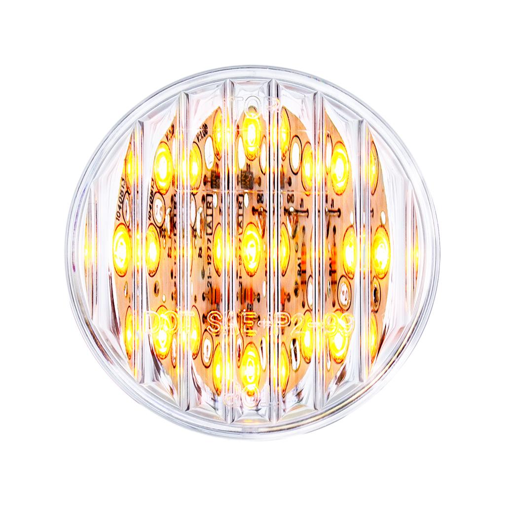 Truck City Chrome & Parts - 9 Amber Led 2" Flat Marker Light - Clear Lens