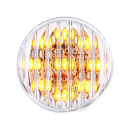 Truck City Chrome & Parts - 9 Amber Led 2" Flat Marker Light - Clear Lens