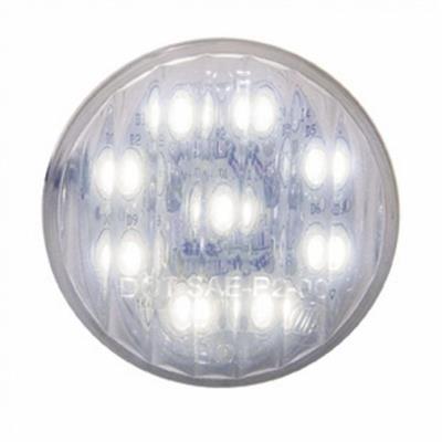 Truck City Chrome & Parts - 9 LED 2'' Auxiliary/Utility Light - White LED/Clear Lens