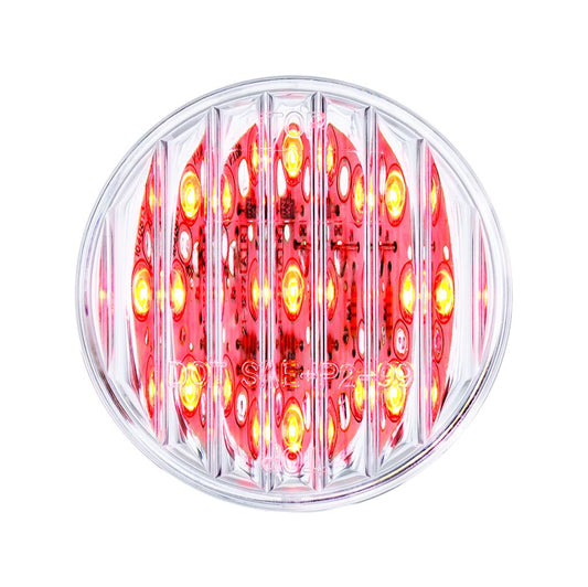 Truck City Chrome & Parts - 9 Red Led 2" Flat Marker Light - Clear Lens