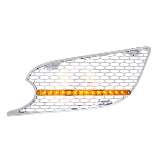 Truck City Chrome & Parts - Chrome Air Intake Grille With LED Light For 2012-2021 Peterbilt 579