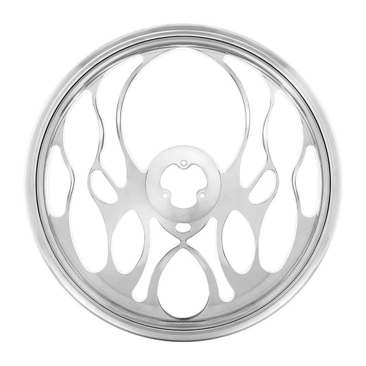 Truck City Chrome & Parts - Chrome Aluminum 18'' Steering Wheel - Blaze. Flame
