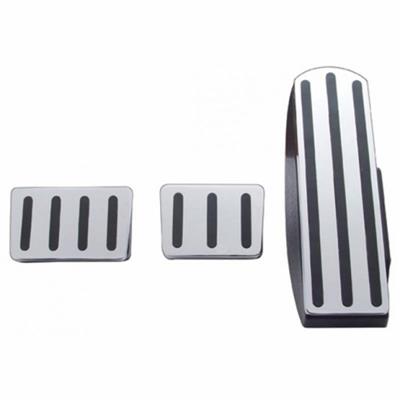Truck City Chrome & Parts - Chrome Aluminum Freightliner Pedal Set W/ Rubber Insert - Black