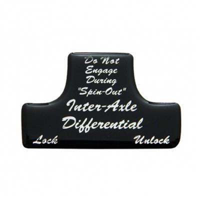 Truck City Chrome & Parts - "Axle Differential" Switch Guard Sticker Only - Black