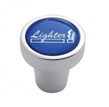 Truck City Chrome & Parts - Cigarette Lighter Knob - Blue Glossy Sticker