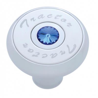 Truck City Chrome & Parts - Chrome Deluxe Air Valve Knob With Stainless Steel "Tractor" Plaque &