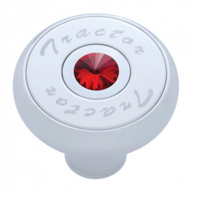 Truck City Chrome & Parts - Chrome Deluxe Air Valve Knob With Stainless Steel "Tractor" Plaque &