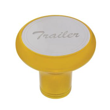 Truck City Chrome & Parts - Deluxe Aluminum Screw-On Air Valve Knob With Stainless Trailer Plaque