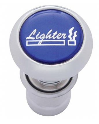 Truck City Chrome & Parts - Deluxe Cigarette Lighter - Blue Glossy Sticker
