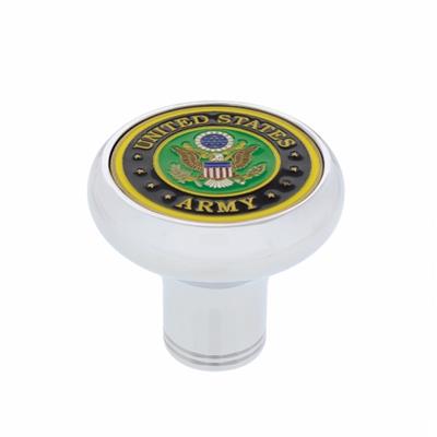 Truck City Chrome & Parts - Deluxe Military Medallion Air Valve Knobs - Army