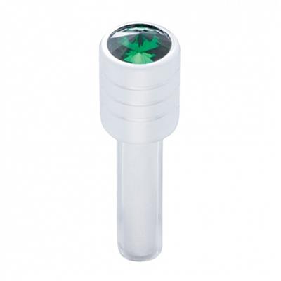 Truck City Chrome & Parts - Chrome Door Lock - 7/16" Green Diamond. (2-pack)