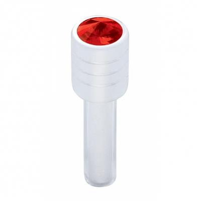 Truck City Chrome & Parts - Chrome Door Lock W/ Medium Diamond - Red (2-pack)