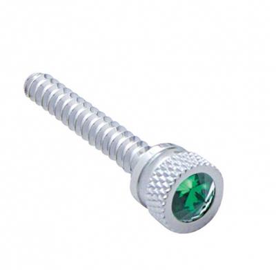 Truck City Chrome & Parts - Freightliner Long Dash Screw w/ Green Diamond (2 Pack)