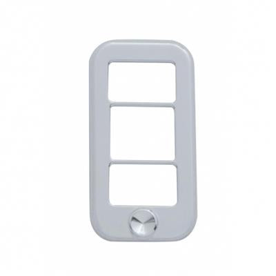 Truck City Chrome & Parts - Freightliner Rocker Switch Cover w/ 3 Openings - Indented (3-pack)