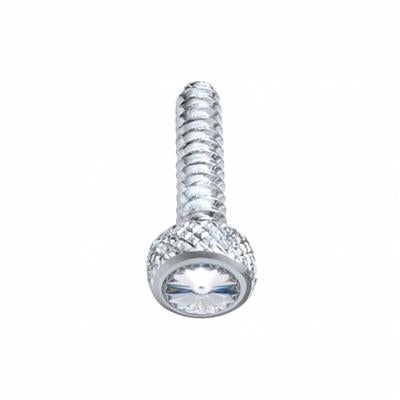 Truck City Chrome & Parts - Chrome Freightliner Short Dash Screw W/ Diamond - Clear (2-pack)