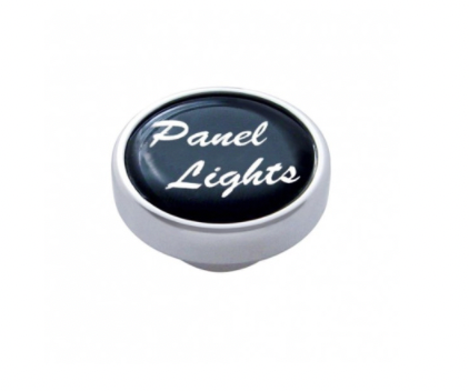 Truck City Chrome & Parts - Glossy "Panel Lights" Dash Knob - Black Sticker