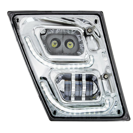 Truck City Chrome & Parts - Chrome High Power LED Fog Light with LED Daytime Running Light & LED