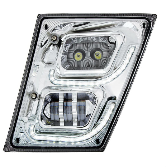 Truck City Chrome & Parts - Chrome High Power LED Fog Light with LED Daytime Running Light & LED