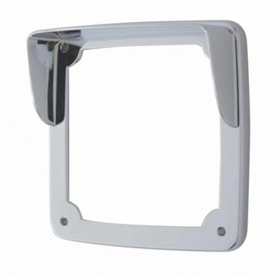 Truck City Chrome & Parts - LED Light Bezel w/ Visor - For UP Square Double Face Lights