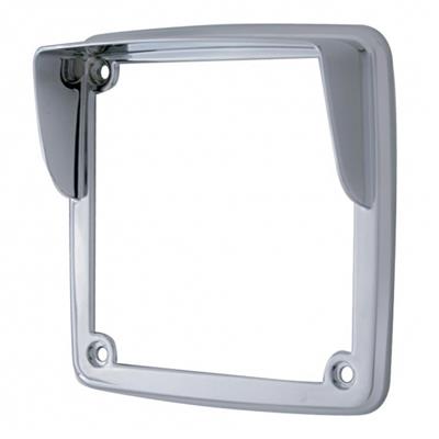Truck City Chrome & Parts - LED Square Double Face Light Bezel With Visor - Fits Up 38750 Series