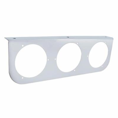 Truck City Chrome & Parts - Light Bracket W/ Three 4" Light Cutouts Stainless Steel