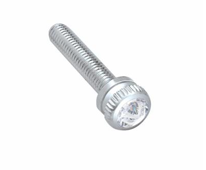 Truck City Chrome & Parts - M5-0.8 DASH SCREW WITH COLOR CRYSTAL FOR KENWORTH - CLEAR CRYSTAL
