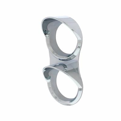 Truck City Chrome & Parts - Mack Chrome Small 2-Gauge Cover with Visor