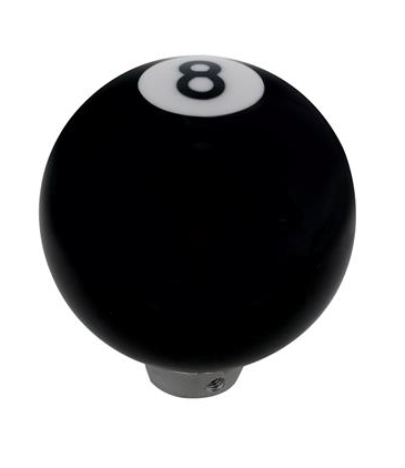 Truck City Chrome & Parts - Number 8 Pool Ball Gearshift Knob - Gloss Black.