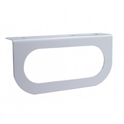 Truck City Chrome & Parts - Oval Stainless Light Bracket w/ Flange - 1 Hole 20401