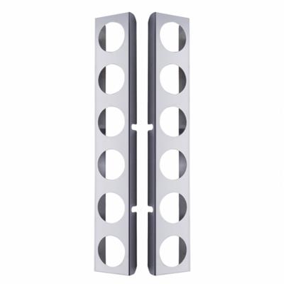 Truck City Chrome & Parts - Peterbilt Stainless Rear Air Cleaner Bracket Only - 2" 12 Light Cutouts