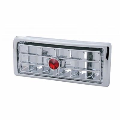 Truck City Chrome & Parts - Chrome Plastic 02-05 Kenworth Center A/C Vent W/ Diamond - Red