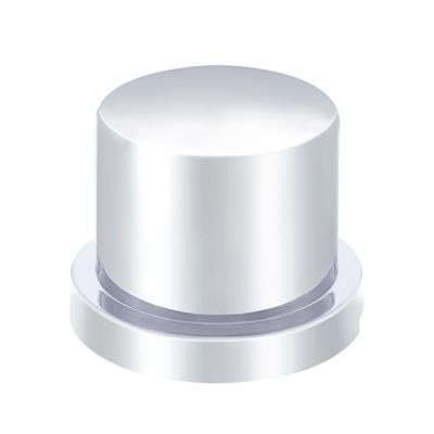 Truck City Chrome & Parts - Chrome Plastic 11/16" X 15/16" Flat Top Nut Cover Push-On (10-PACK)
