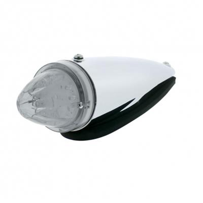 Truck City Chrome & Parts - Chrome Plastic 13 Amber Led Round Watermelon Cab Light - Clear Lens