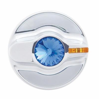 Truck City Chrome & Parts - Chrome Plastic 2002 Kenworth A/C Dial Knob W/ Diamond - Blue
