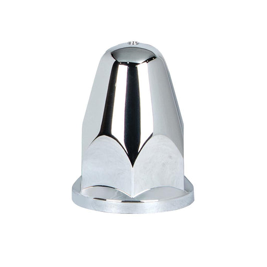 Truck City Chrome & Parts - Chrome Plastic 33Mm X 2 5/8" Slotted Bullet Push-On Nut Cover W/ Flange