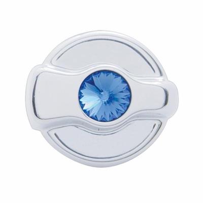 Truck City Chrome & Parts - Chrome Plastic A/C Control Knob For 2005 & Older Peterbilt- Blue Crystal