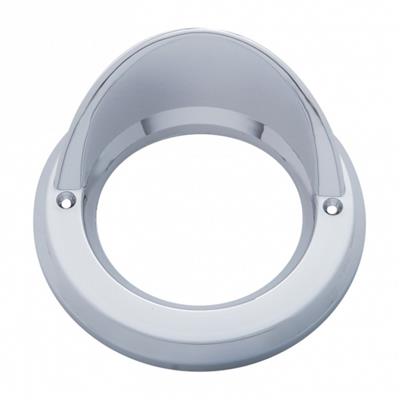Truck City Chrome & Parts - Chrome Plastic Bezel W/ Visor-2 1/2" Round