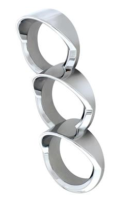 Truck City Chrome & Parts - Chrome Plastic Center Dash 3-Gauge Cluster Bezel With Visor