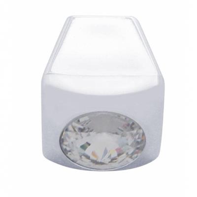 Truck City Chrome & Parts - Chrome Plastic Freightliner A/C Slider Control Knob W/ Diamond - Clear
