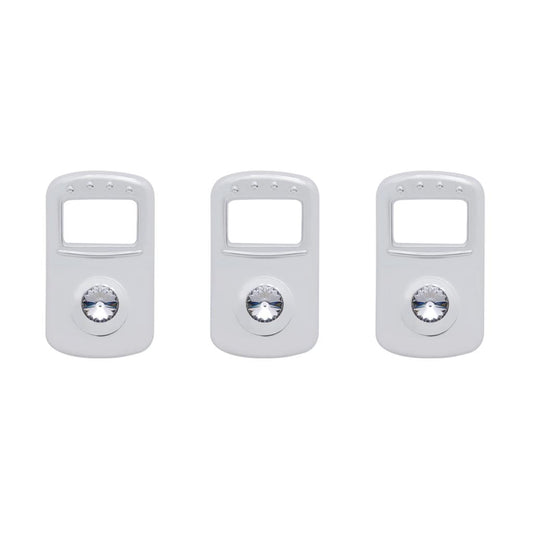 Truck City Chrome & Parts - Chrome Plastic Kenworth/Peterbilt Rocker Switch Cover W/ Diamond