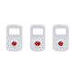 Truck City Chrome & Parts - Chrome Plastic Kenworth/Peterbilt Rocker Switch Cover W/ Diamond - Red