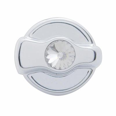 Truck City Chrome & Parts - Chrome Plastic Peterbilt A/C Dial Knob W/ Diamond - Clear