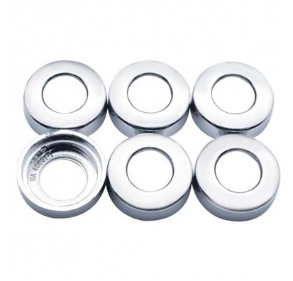 Truck City Chrome & Parts - Chrome Plastic Toggle Switch Nut Covers For Diameter Round Nut (6-Pack)