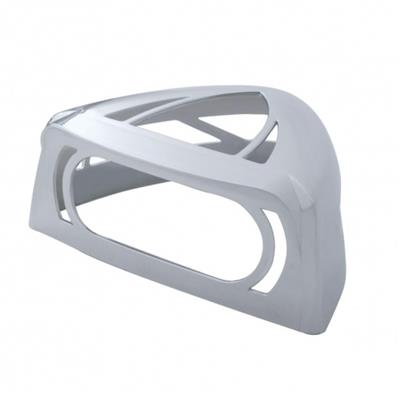 Truck City Chrome & Parts - Chrome Plastic Turn Signal Cover With Visor For 1987-2007 Peterbilt