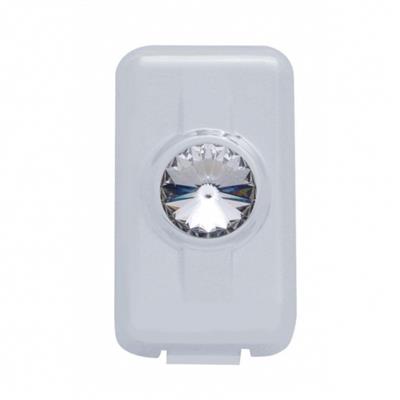 Truck City Chrome & Parts - Chrome Plastic Volvo Switch Plug Cover W/ Diamond - Clear (2-pack)