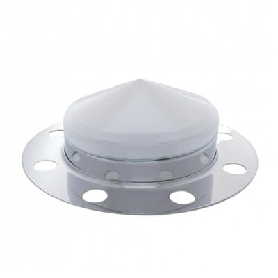 Truck City Chrome & Parts - Chrome Pointed Front Axle Cover. 8 hole 3 PC Kit w/ 33mm Nut Cover