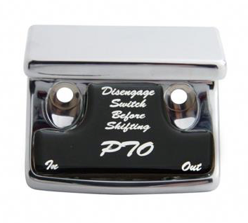 Truck City Chrome & Parts - "PTO" Switch Guard With Black Sticker