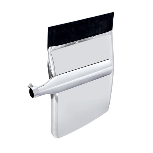 Truck City Chrome & Parts - Quarter Fender Set 24" x 31" Stainless Steel - Triangle Bracket