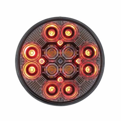 Truck City Chrome & Parts - Round 4" Combo Light with 12 LED Stop Turn & Tail Light & 16 Dual LED
