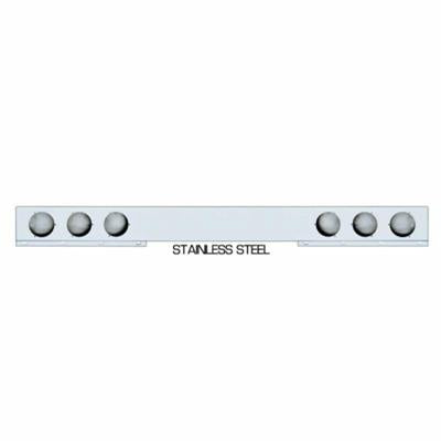 Truck City Chrome & Parts - Stainless Steel One Piece Rear Light Bar With Six 4" Light Cutouts